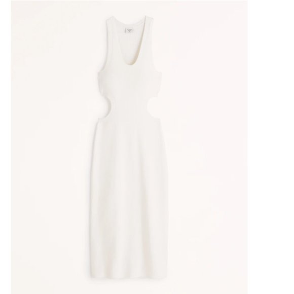 NWT A&F - Elevated Knit Side Cutout Midi Dress - Picture 5 of 6